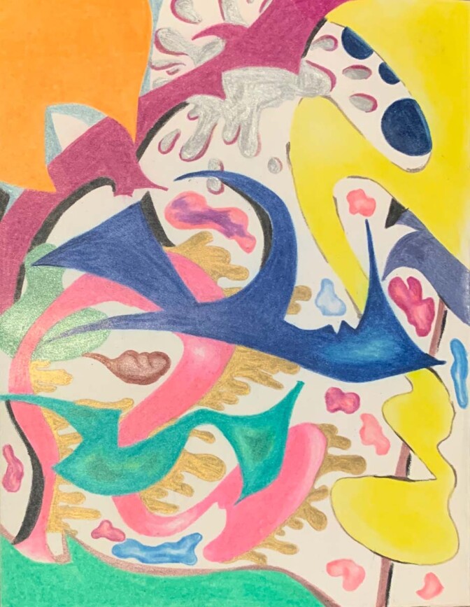 Ronell Draper's artwork for "Care Not Cages" artist relief fund | Courtesy of Crenshaw Dairy Mart