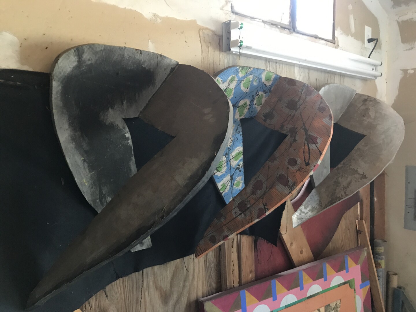 One of RoHo's artworks. Chephren Rasika says, "Many of his works had sexual associations. This piece is meant to show female legs.” | Benedek Mohay