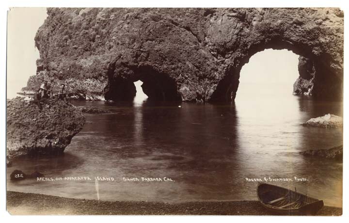 Anacapa’s Arch Rock might be the island’s most famous landform. Photo courtesy of the California State Library.