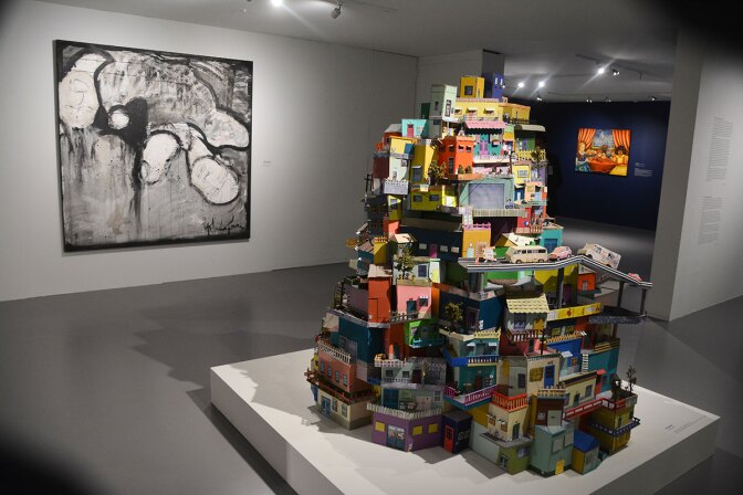 Installation shot of "Bridges in a Time of Walls: Mexican/Chicano Art from Los Angeles to Mexico" | Courtesy of AltaMed