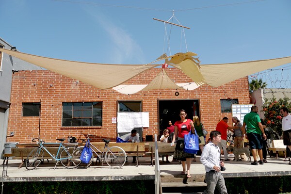 The space is located right off of the L.A. River bike path in Elysian Valley
