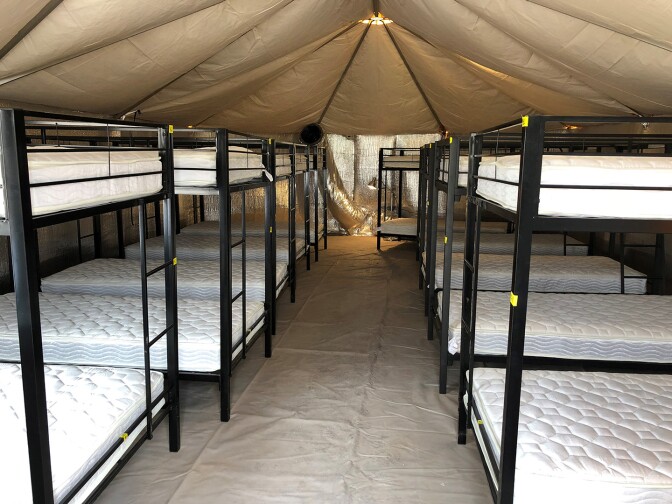 Bunk Beds in a detention center in Texas | Administration for Children and Families at HHS