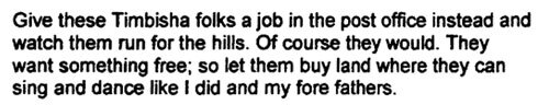 Portion of a comment on the Timbisha Shoshone Homeland LEIS