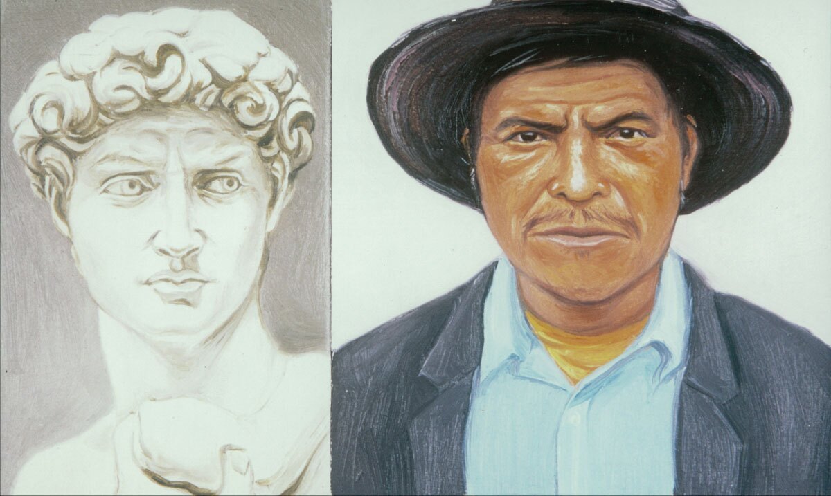 A painting by Salomon Huerta, Alvaro Huerta's father. (2003) | Courtesy of Alvaro Huerta