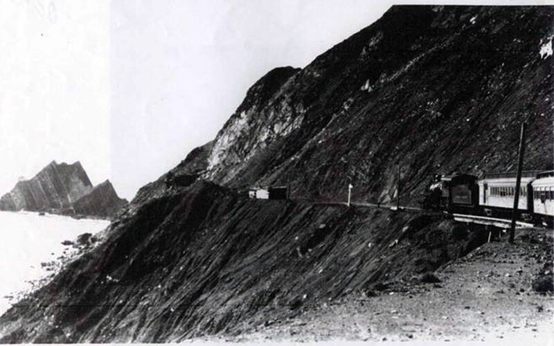 ocean shore outcrop