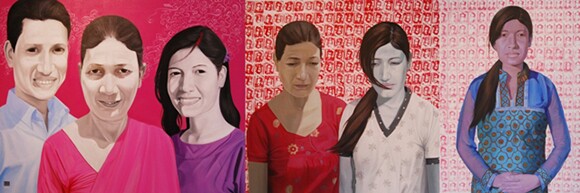 "Return Him Back Dead Or Alive" by Hit Man Gurung, acrylic on canvas, 2011. | Courtesy of the artist.