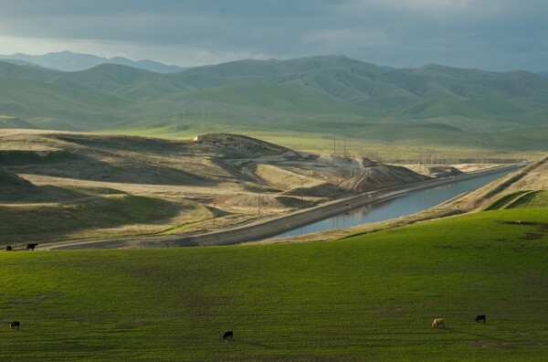 Miles of aqueduct operated by the state and federal governemnt run up and down the Central Valley.