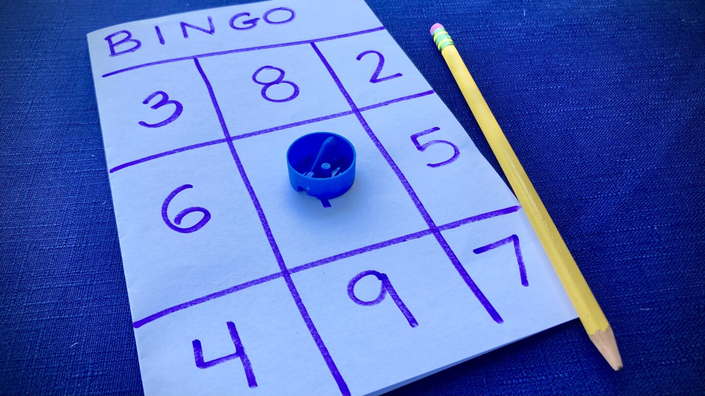 family math bingo card