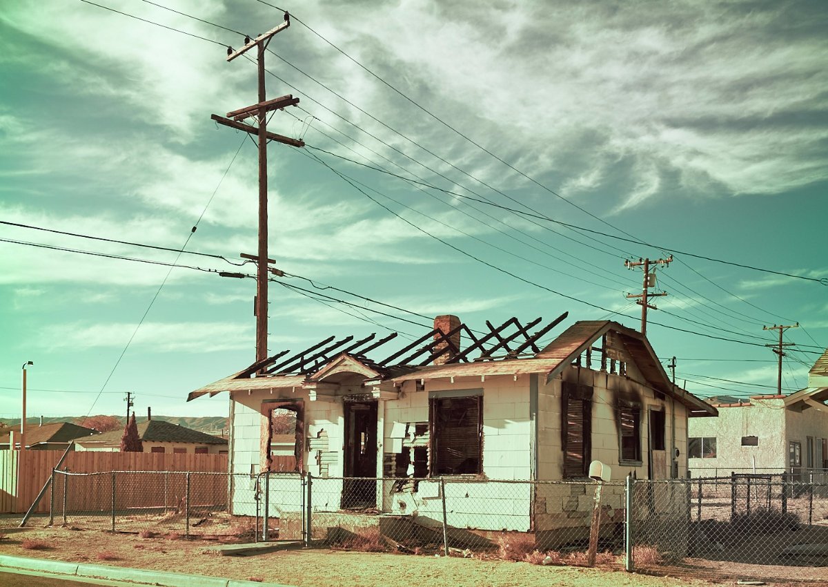 Charred House on Trinity Street – Color Infrared Exposure – 2016 | Osceola Refetoff