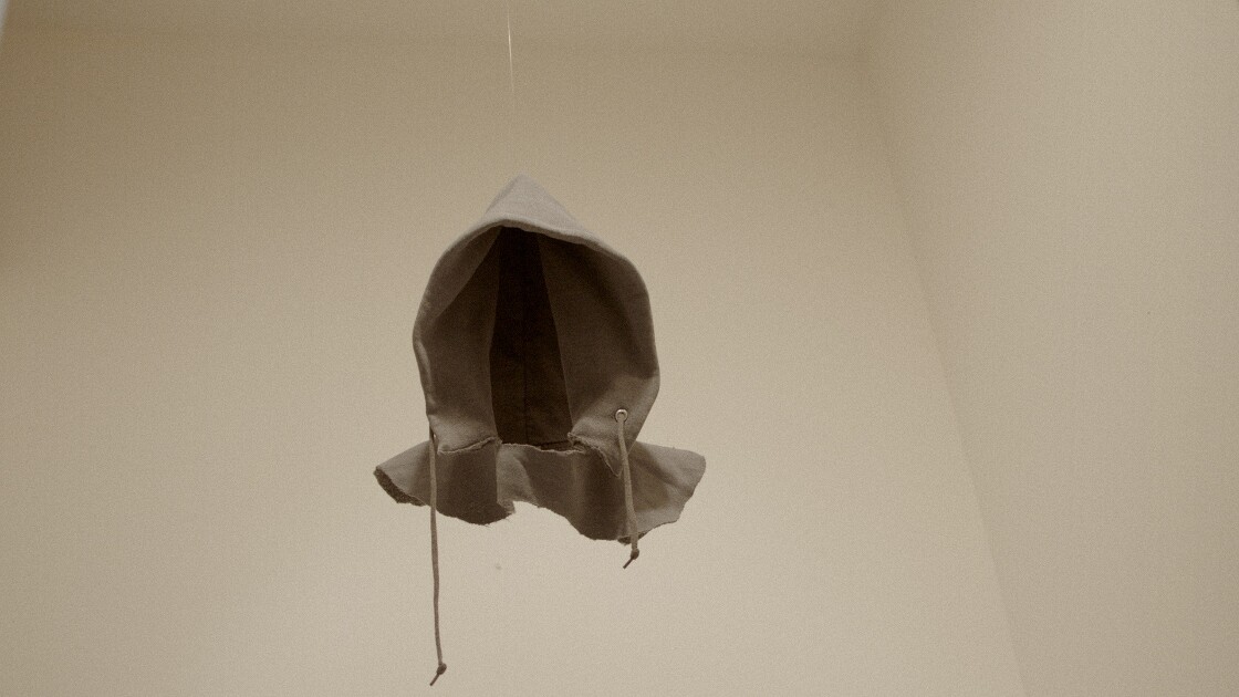 David Hammons, "In the Hood," 1993, at the Underground Museum