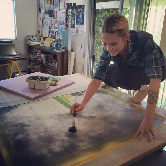 Sara J. Frantz works in her San Luis Obispo studio. | Photo: Courtesy of Sara J. Frantz.