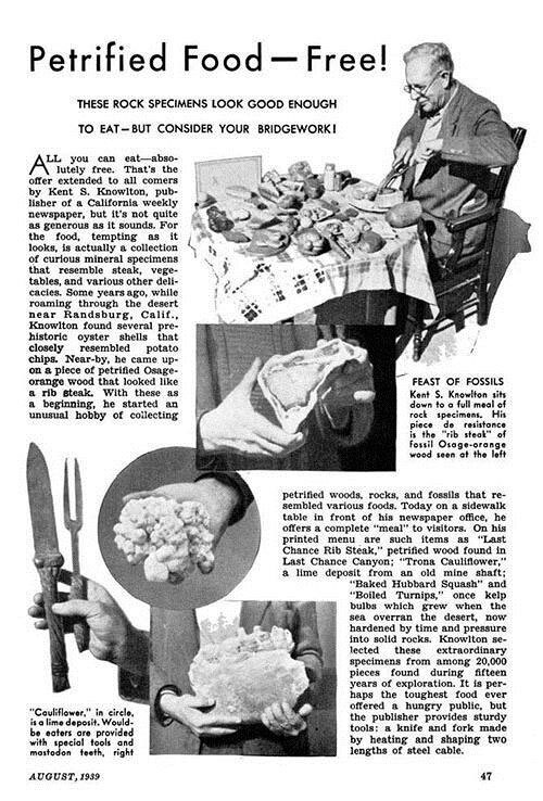 Petrified Foods -- Free! Popular Science, August 1939. | © Popular Science.