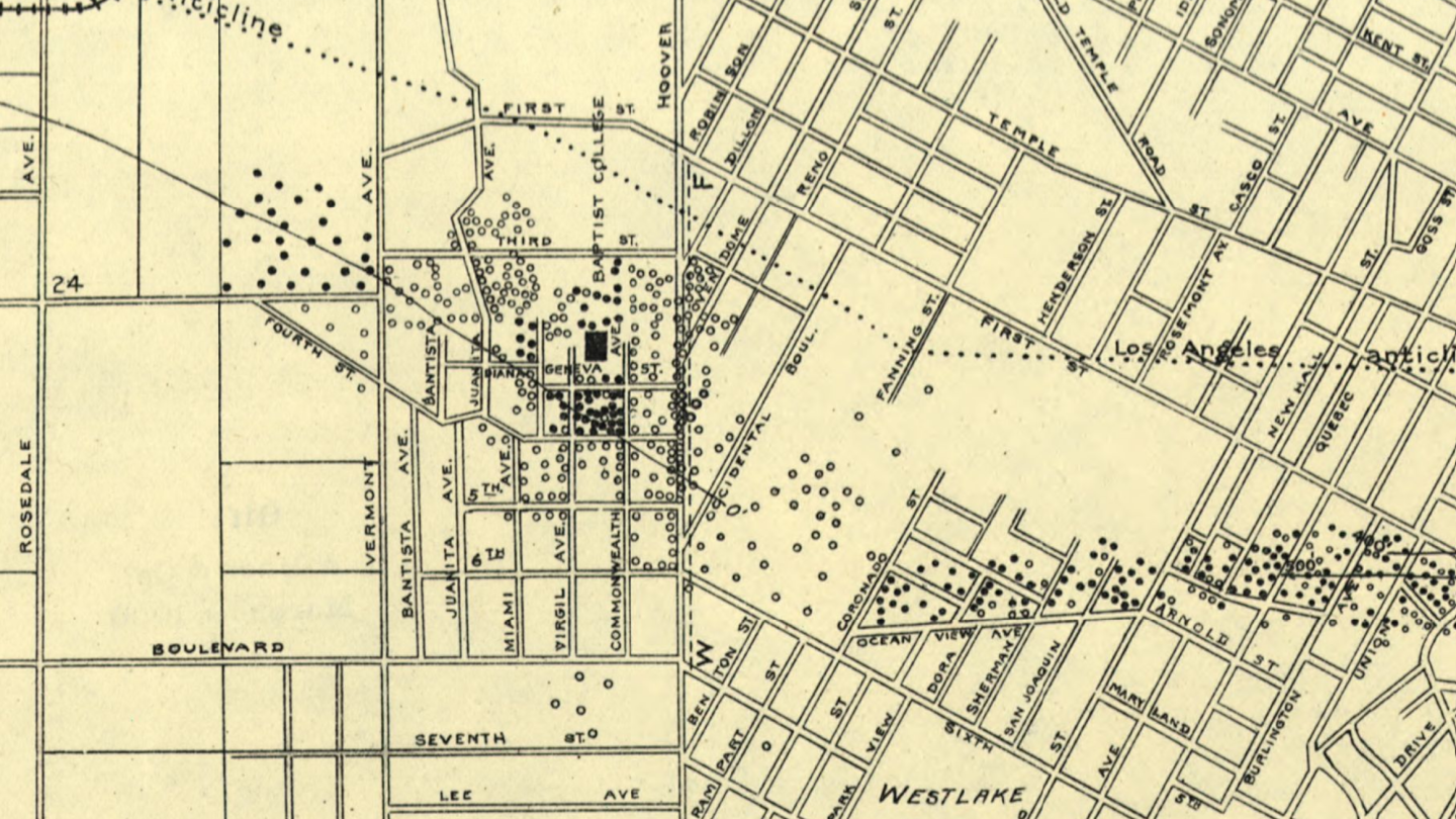 Close up of the Los Angeles Oil Field