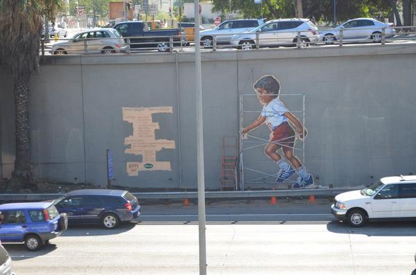 'L.A. Freeway Kids' under restoration | Photo © Ian Robertson-Salt