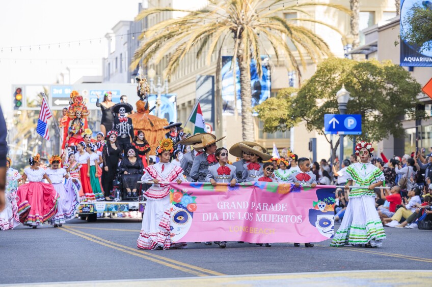 9TH ANNUAL DÍA DE LOS MUERTOS CELEBRATION parade in downtown Long Beach