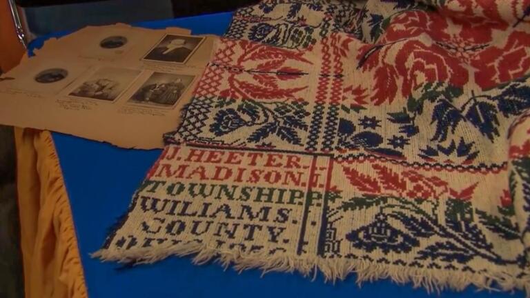 Appraisal: 1856 Jacquard Coverlet