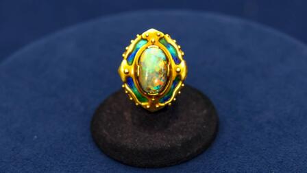 Appraisal: Marcus & Co. Boulder Opal Gold Ring, ca. 1900