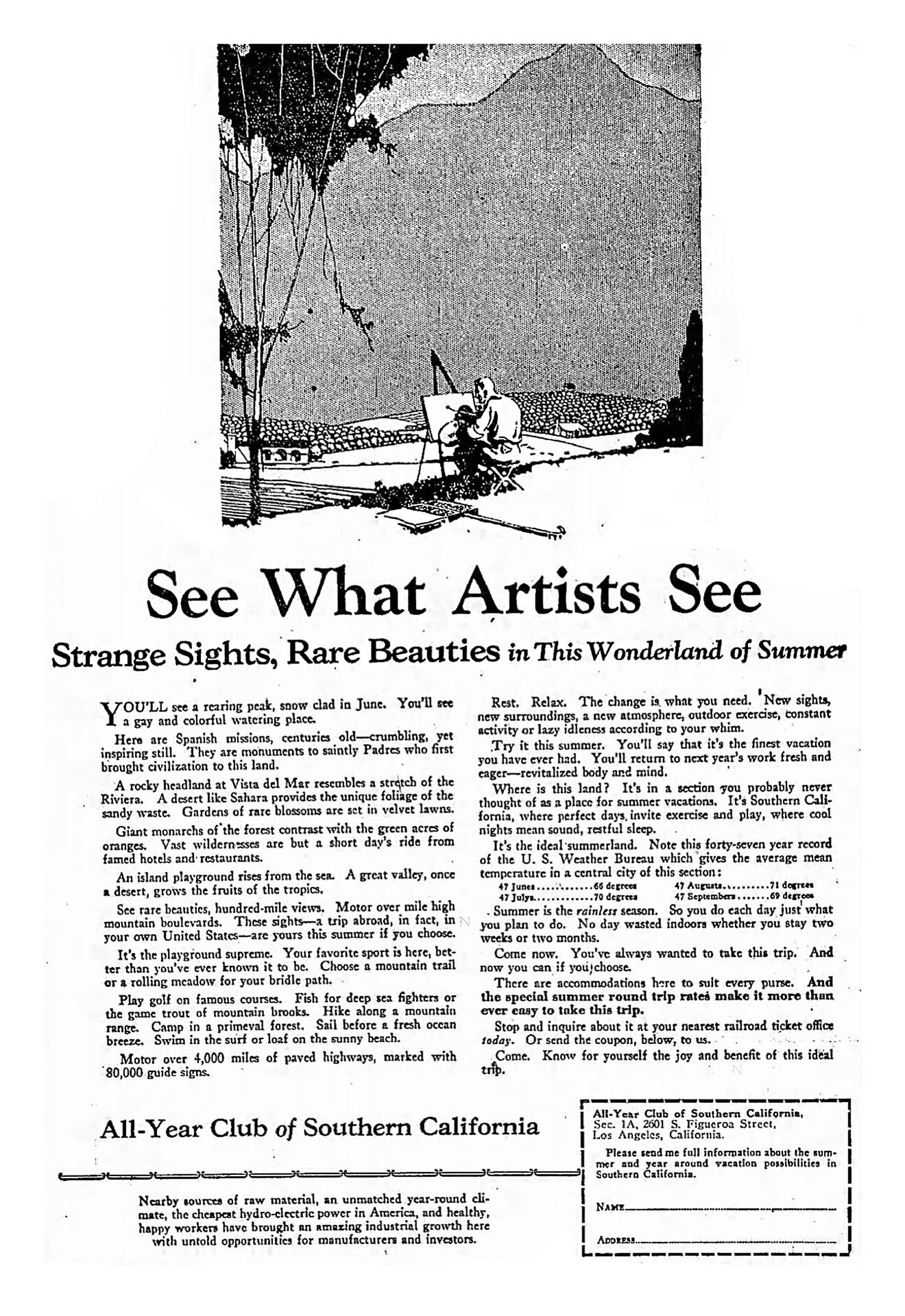 All-Year Club ad from 1922.