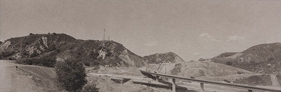 Catherine Opie, "Untitled #26 from Freeways series," 1994, Platinum Print, 2 1/4 x 6 3/4 inches