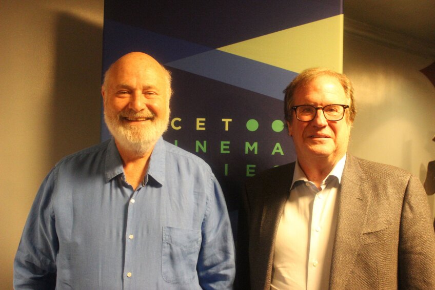 Cinema Series host Pete Hammond with Actor, Director and Producer Rob Reiner after a screening of "Shock and Awe"