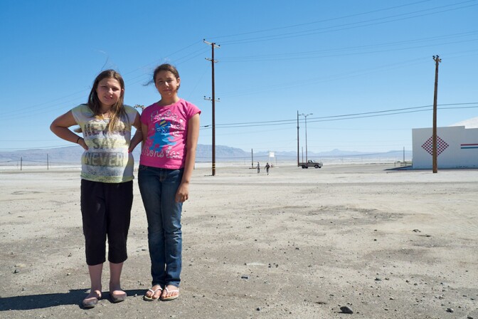 'Never Say Never,' Katlynn & Alyssia, Trona Centennial Weekend, 2014 | Photo: Osceola Refetoff