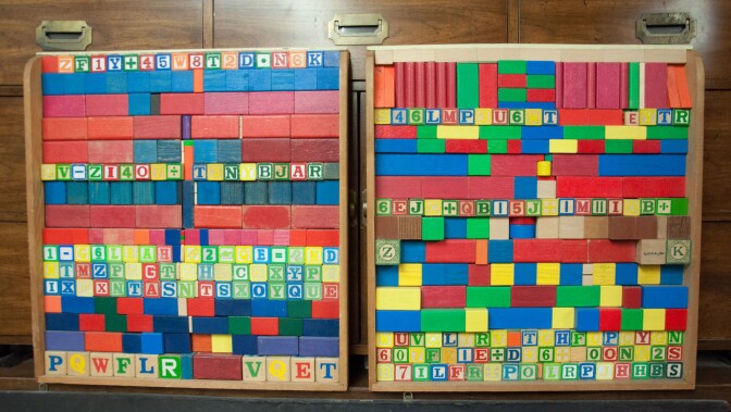 Children’s block collage. Photo by Kenya Davis-Hayes