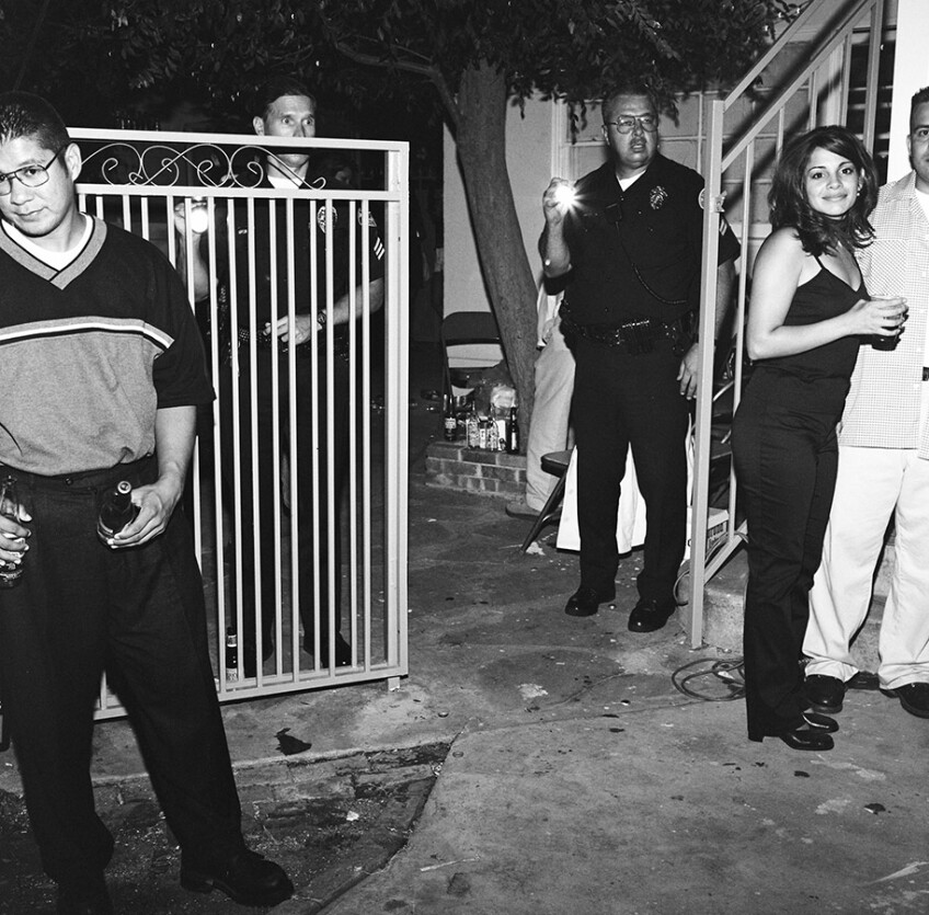 Police breaking up a Whittier party