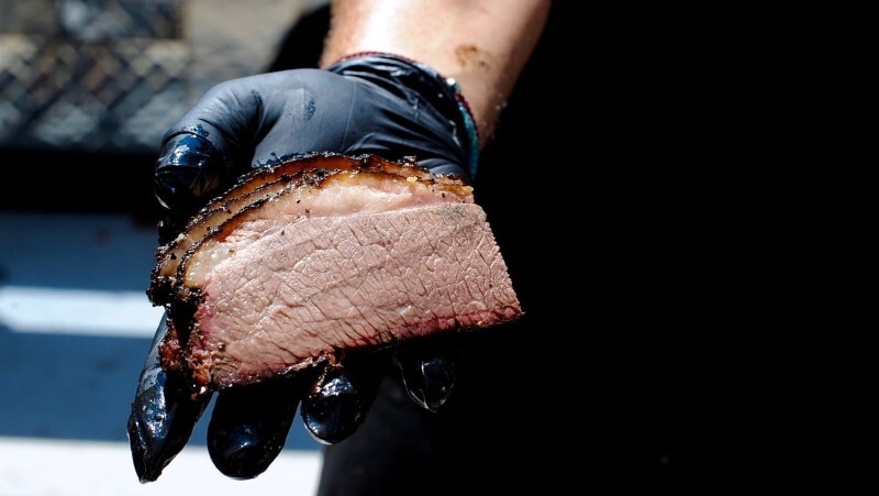 Trudy's brisket slices | Eddie Lin Trudy's Underground BBQ