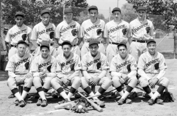 These baseball players represented Ivanhoe, a boomtown that lost its independent identity and is now known as Silver Lake. Courtesy of the USC Libraries - Dick Whittington Photography Collection.