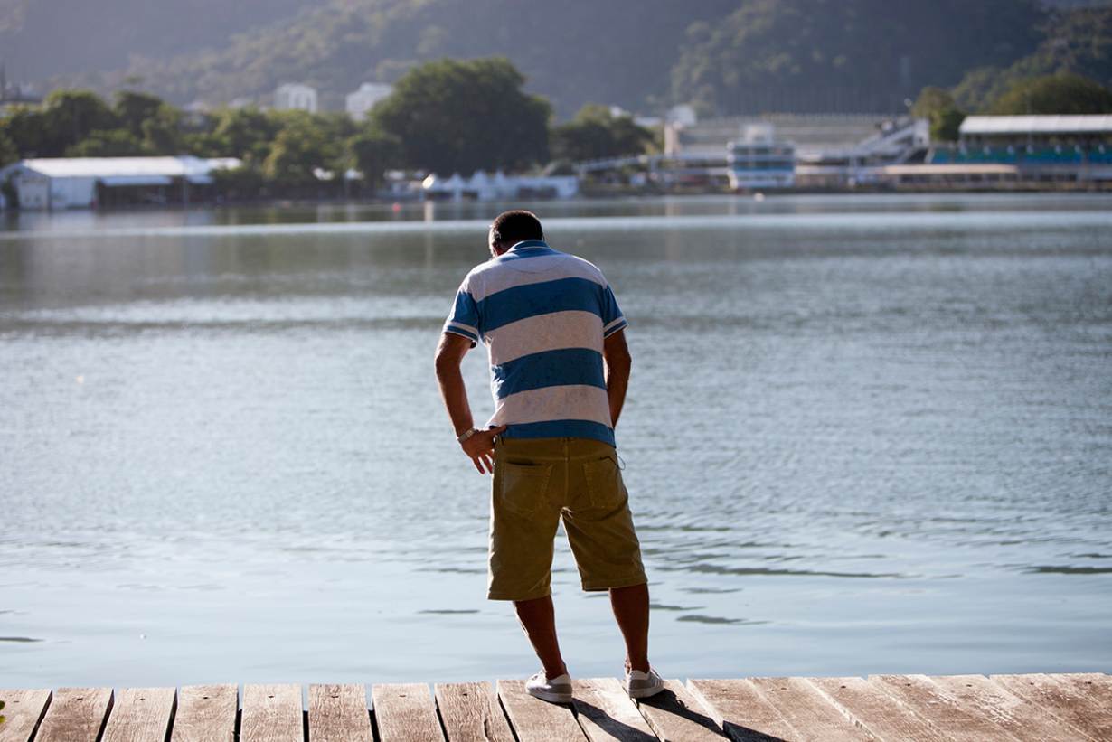Altair Guimarães overlooking Rodrigo de Freitas lagoon