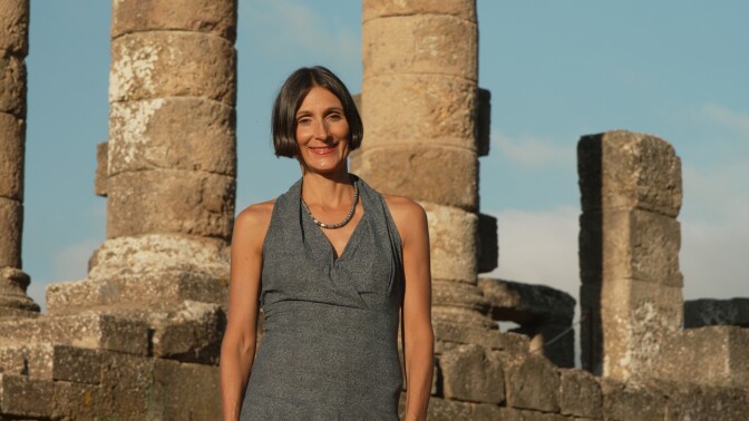Host Alessandra Poli poses for the camera.