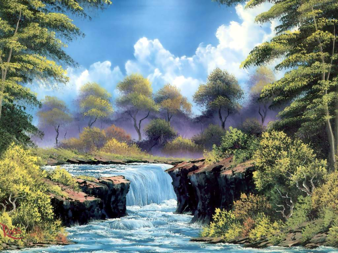 Bob Ross: Untitled landscape
