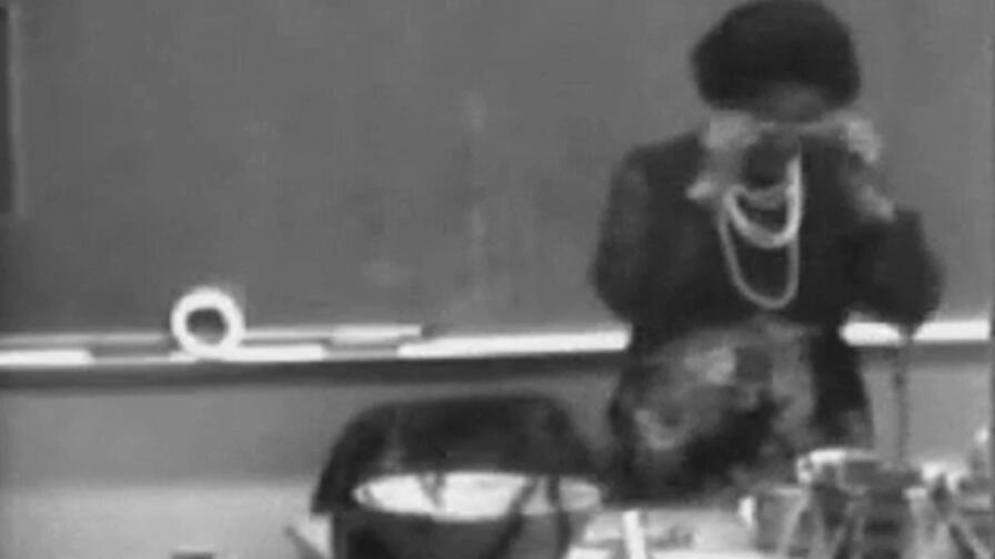 Pomo Basket Weaver Mabel McKay Gives a Lesson