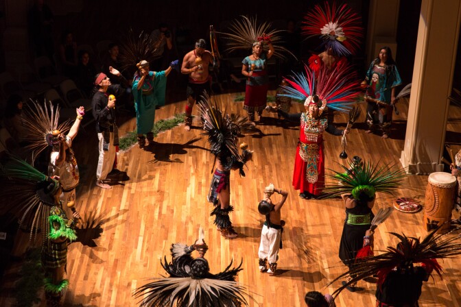Performers at UCR ARTSblock’s 2015 Indigenous Choreographers of Riverside event
