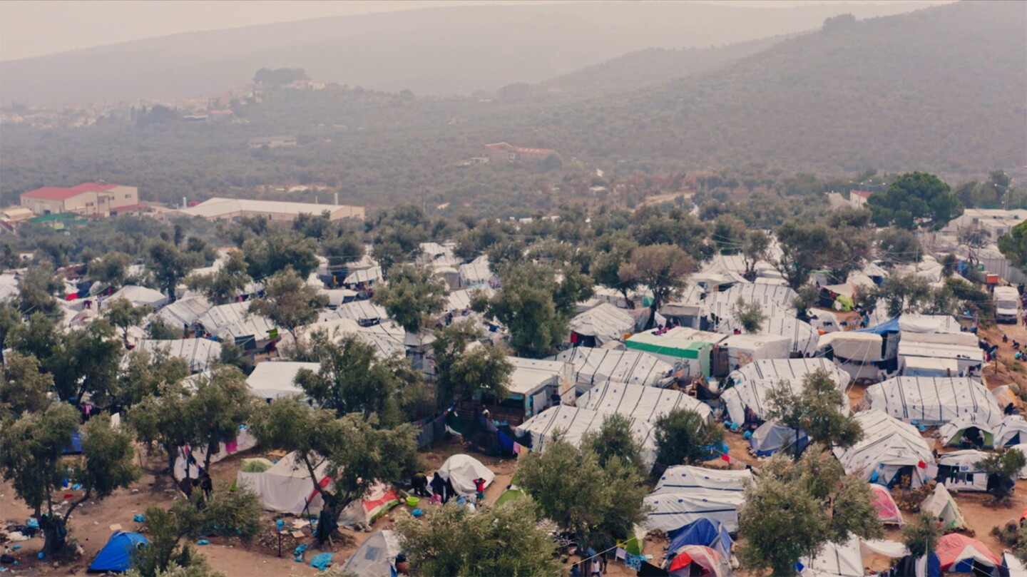 Aerial view of Camp Moria.