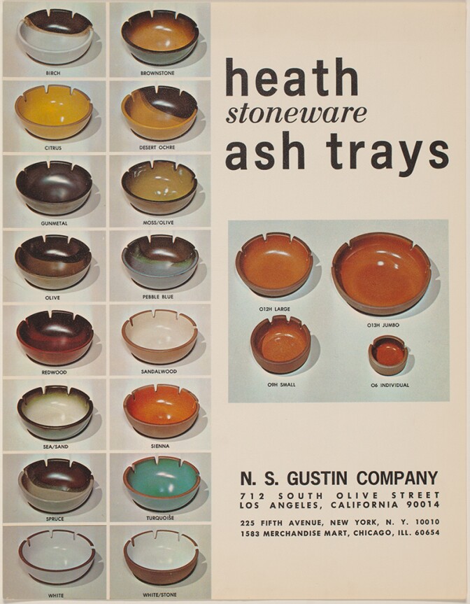 Brochure for Heath ashtrays | Courtesy of the Environmental Design Archives at UC Berkeley