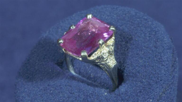 Appraisal: Art Deco Synthetic Sapphire Ring, ca. 1930