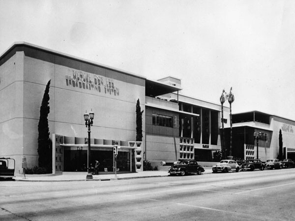 KCET's first studio facility in Hollywood opened in 1948 as the headquarters of the Mutual-Don Lee broadcasting empire. Circa 1949 photo courtesy of the Security Pacific National Bank Collection - Los Angeles Public Library.