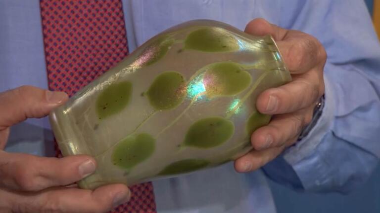 Appraisal: Alton Trevaise Art Glass Vase, ca. 1907