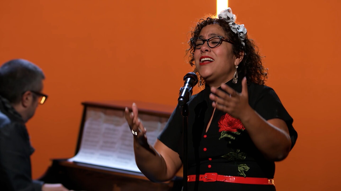 La Marisoul singing "Desperado" | Still from "Southland Sessions" A Tribute to Linda Ronstadt