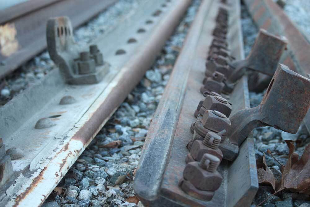 Close-up shot of tracks at Taylor Yard. | Courtney Cecale