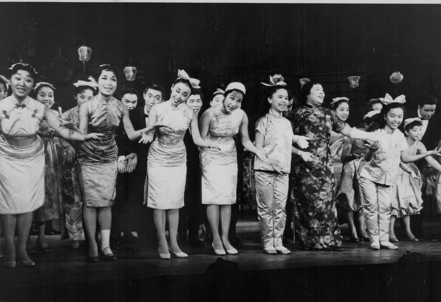Nobuko (JoAnne Miyamoto) on Broadway performing "Chop Suey" in the show Flower Drum Song.