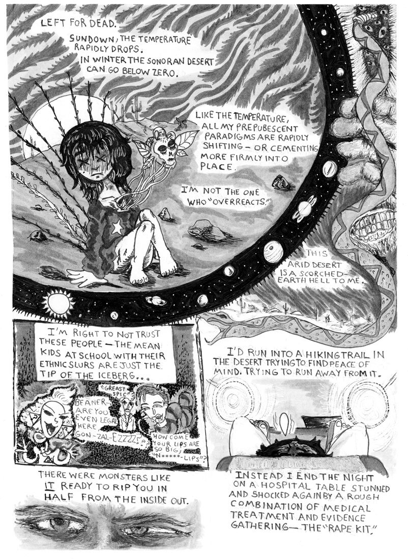 "'Blackie' From the Deuce" (page 2) | J. Gonzalez-Blitz/Excerpt from “Drawing Power: Women's Stories of Sexual Violence, Harassment, and Survival,” edited by Diane Noomin © Abrams ComicArts, 2019