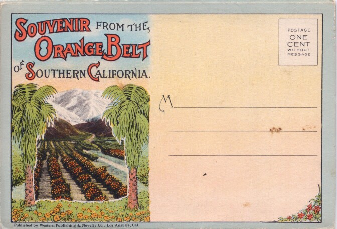 Souvenir from the Orange Belt of California