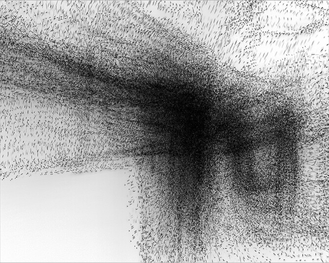 "Bridge" by Echo Lew, 2011, Photography of moving light printed in ink on fine art paper.
