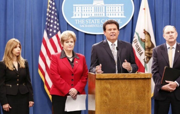 Senator Marty Block and others at a state press conference