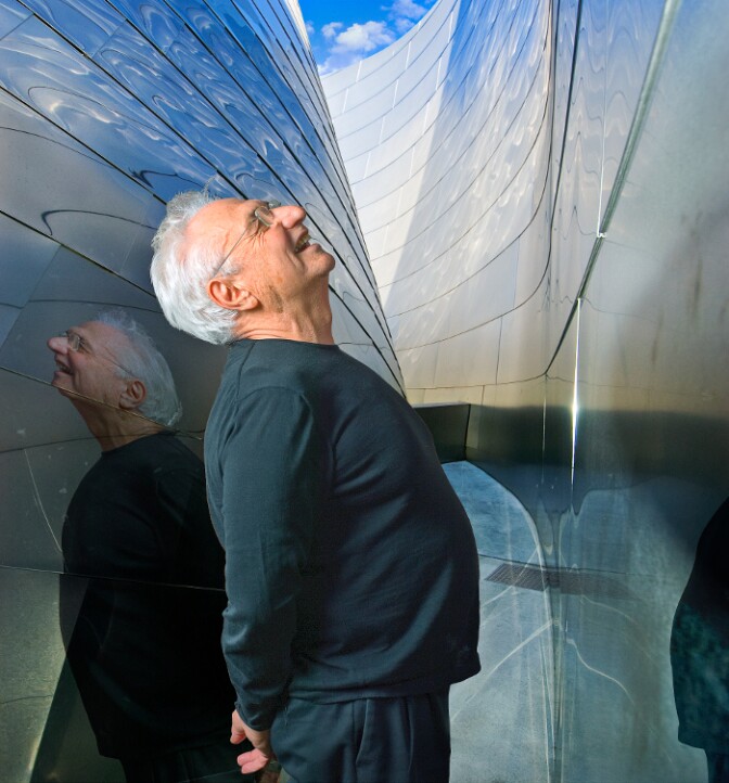 Architect Frank Gehry at the Walt Disney Concert Hall. | Photo: Harry B. Chandler.