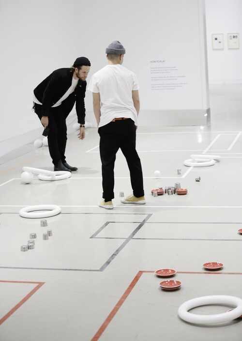 “Common Ground,” transforms a gallery floor into an interactive sonic game board | Julian Day and Luke Jaaniste OCMA Triennial