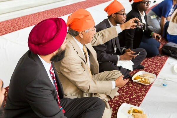 SALDEF executive director Jasjit Singh and Floyd Mori from the Asian Pacific American Institute for Congressional Studies