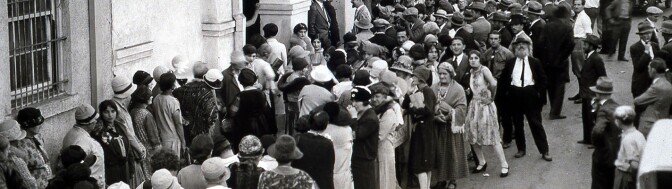 People stand in line at Central Casting